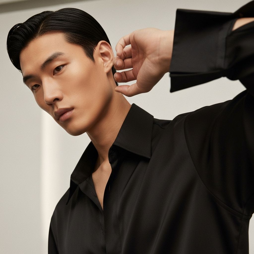 Camisa de Seda preta